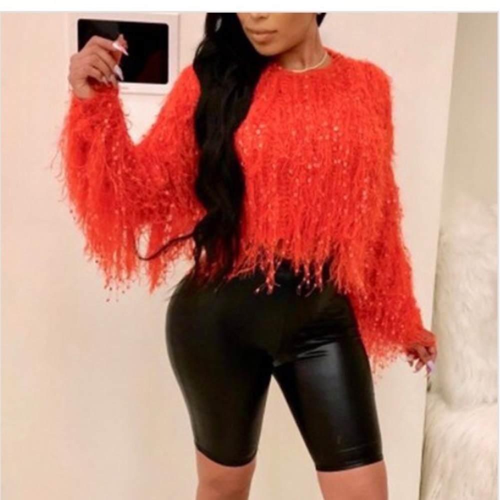 Fringe sweater NEW WITH TAGS